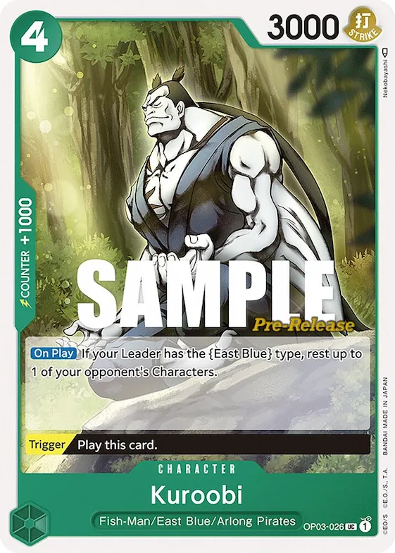Kuroobi #op3-026 – Pillars of Strength Pre-Release Cards