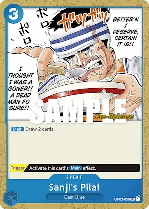 Riz pilaf de Sanji op3-056 – OP03 – Pillars of Strength Pre-Release Cards