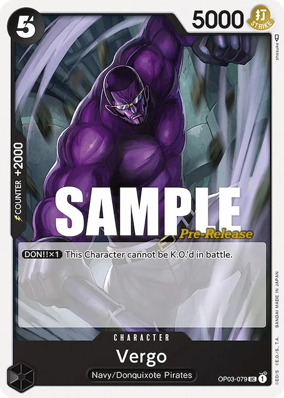 Vergo #op3-079 – Pillars of Strength Pre-Release Cards