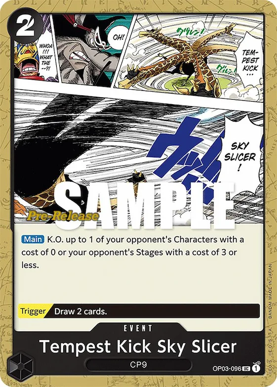 Tempest Kick Sky Slicer #op3-096 – Pillars of Strength Pre-Release Cards