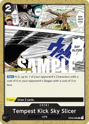 Tempest Kick Sky Slicer op3-096 – OP03 – Pillars of Strength Pre-Release Cards
