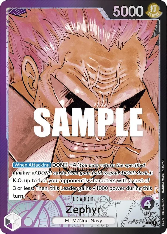 Zephyr (Alternate Art) #op2-072 – Paramount War