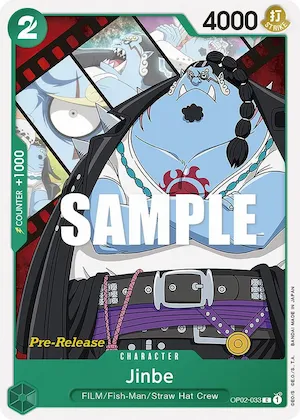 Jinbe #op2-033 – Paramount War Pre-Release Cards