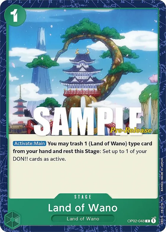 Land of Wano #op2-048 – Paramount War Pre-Release Cards