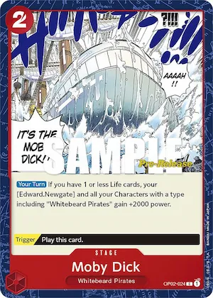 Moby Dick op2-024 – OP02 – Paramount War Pre-Release Cards