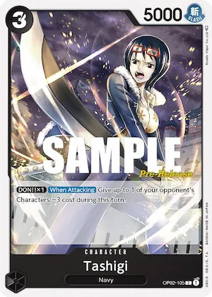 Tashigi op2-105 – OP02 – Paramount War Pre-Release Cards