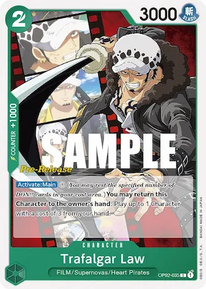 Trafalgar Law #op2-035 – Paramount War Pre-Release Cards