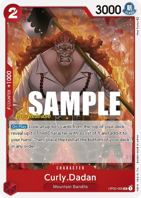 Curly Dadan op2-005 – OP02 – Paramount War Pre-Release Cards