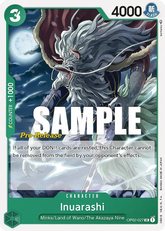 Inuarashi #op2-027 – Paramount War Pre-Release Cards
