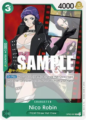 Nico Robin #op2-037 – Paramount War Pre-Release Cards
