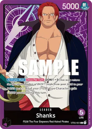 Shanks #st5-001 – Starter Deck 5: Film Edition