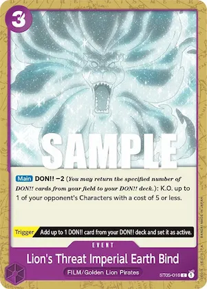 Lion's Threat Imperial Earth Bind #st5-016 – Starter Deck 5: Film Edition