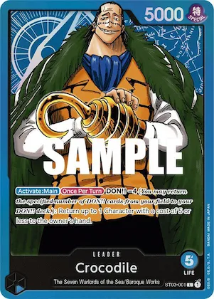 Crocodile (001) st3-001 – ST03 – Starter Deck 3: The Seven Warlords of The Sea
