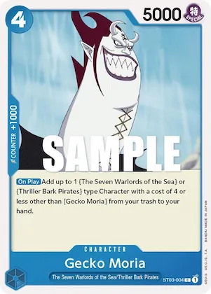Gecko Moria st3-004 – ST03 – Starter Deck 3: The Seven Warlords of The Sea