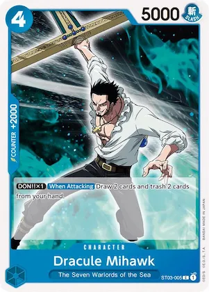 Dracule Mihawk st3-005 – ST03 – Starter Deck 3: The Seven Warlords of The Sea