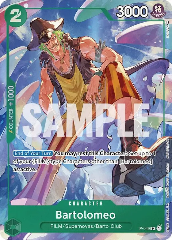 Bartolomeo (Event Pack Vol. 1) #p-029 – One Piece Promotion Cards