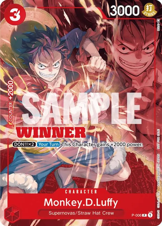 Monkey.D.Luffy - P-006 (Winner Pack Vol. 1) #p-006 – One Piece Promotion Cards