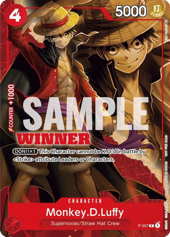 Monkey.D.Luffy - P-007 (Winner Pack Vol. 1) #p-007 – One Piece Promotion Cards