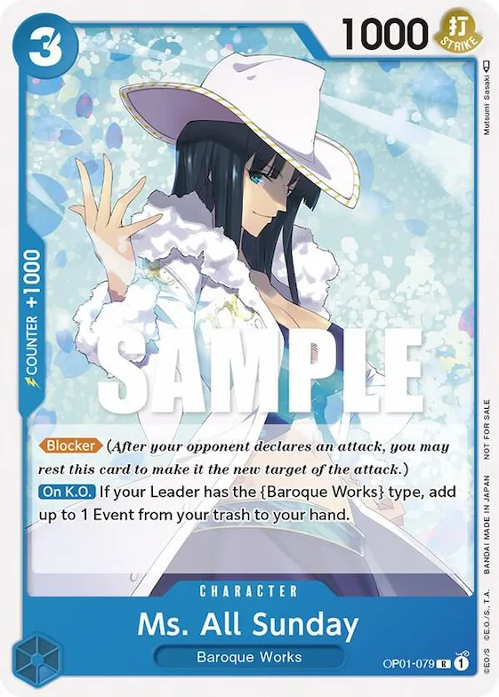 Ms. All Sunday (Promotion Pack 2023) #op1-079 – One Piece Promotion Cards
