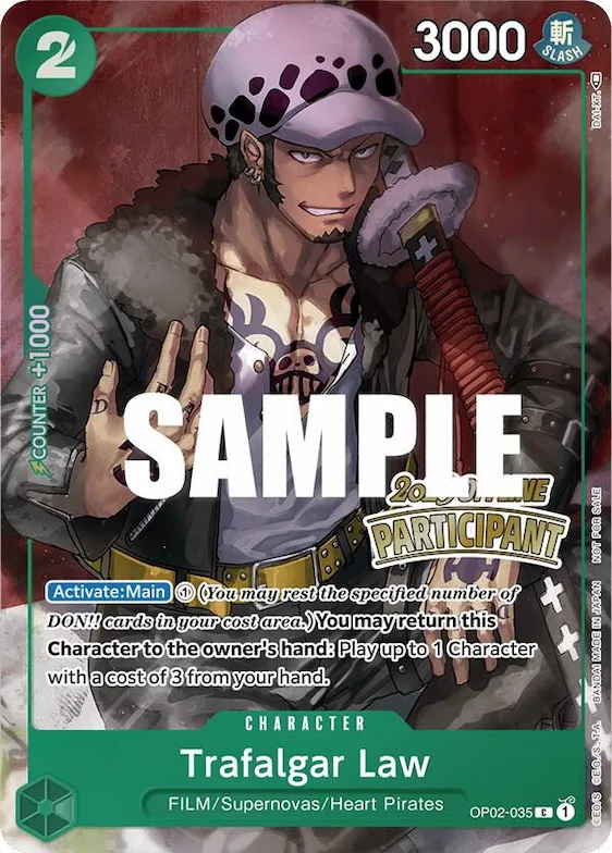 Trafalgar Law (Offline Regional 2023) [Participant] #op2-035 – One Piece Promotion Cards