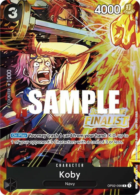 Koby (Offline Regional 2023) [Finalist] #op2-098 – One Piece Promotion Cards
