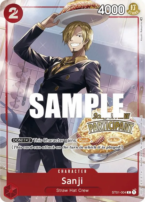 Sanji (Offline Regional 2023) [Participant] #st1-004 – One Piece Promotion Cards