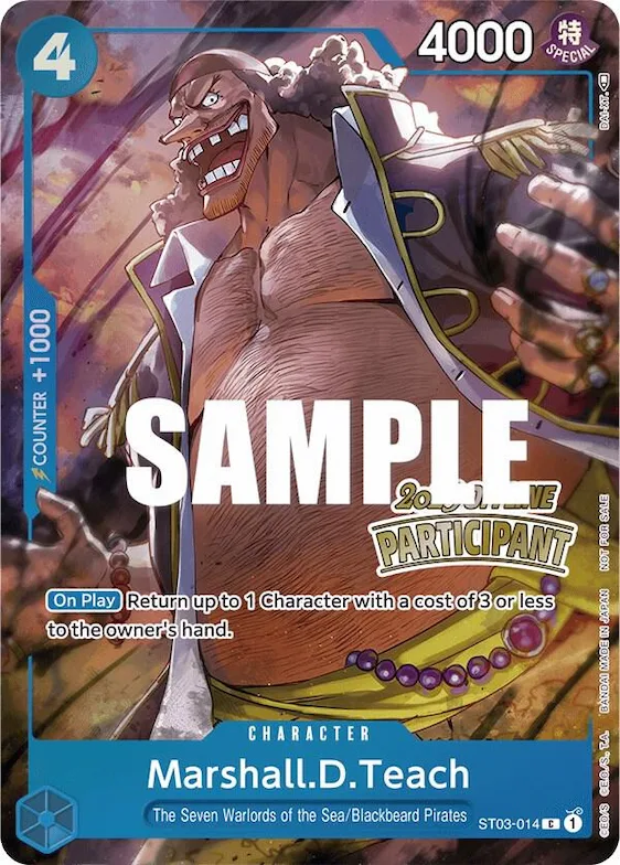 Marshall.D.Teach (Offline Regional 2023) [Participant] #st3-014 – One Piece Promotion Cards