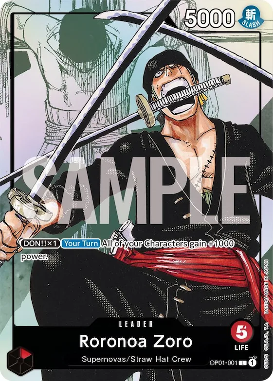 Roronoa Zoro - OP01-001 (Alternate Art) #op1-001 – One Piece Promotion Cards
