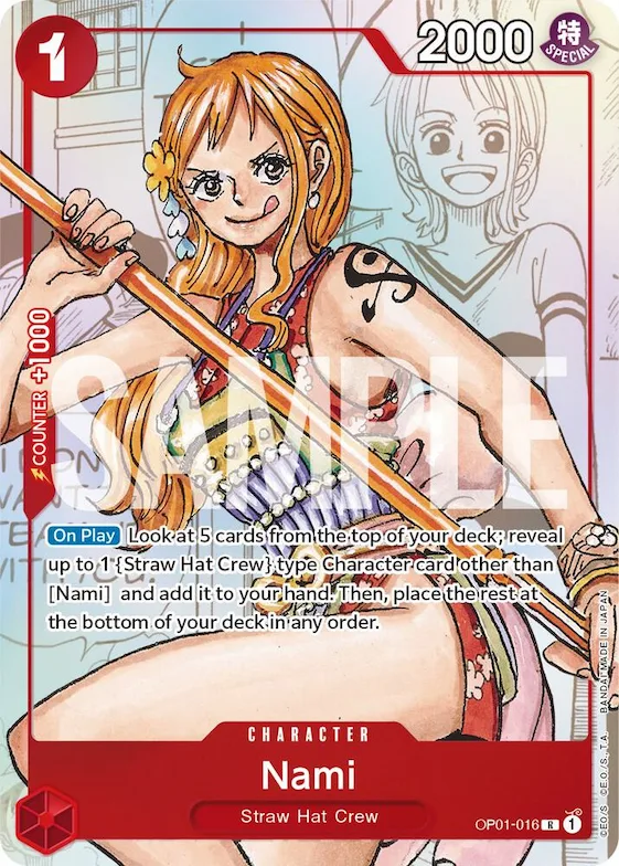 Nami - OP01-016 (Alternate Art) #op1-016 – One Piece Promotion Cards