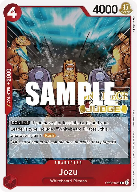 Jozu (Judge) #op2-008 – One Piece Promotion Cards