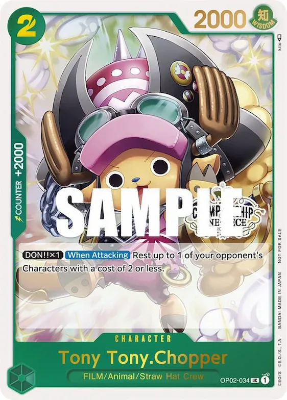 Tony Tony.Chopper (Store Championship 2023 Participation Pack Vol.1) #op2-034 – One Piece Promotion Cards