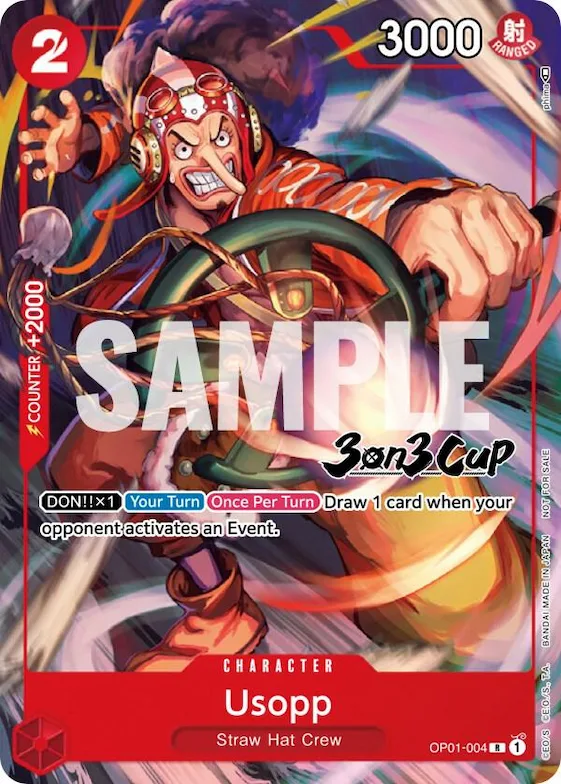 Usopp (3-on-3 Cup) [Participant] #op1-004 – One Piece Promotion Cards