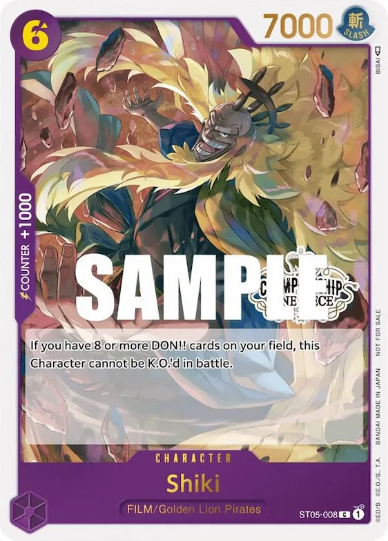 Shiki (Store Championship Participation Pack Vol. 2) #st5-008 – One Piece Promotion Cards