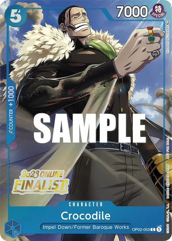 Crocodile (Online Regional 2023) [Finalist] #op2-053 – One Piece Promotion Cards