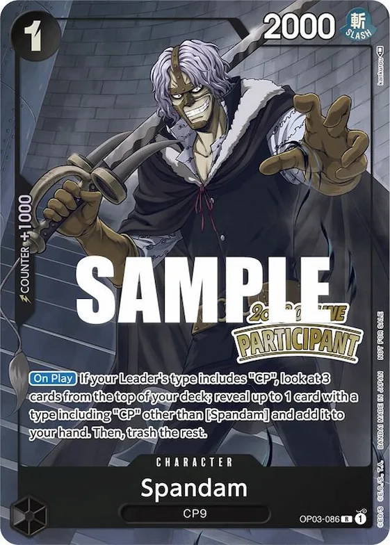 Spandam (Online Regional 2023) [Participant] #op3-086 – One Piece Promotion Cards
