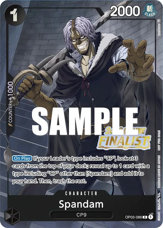 Spandam (Online Regional 2023) [Finalist] #op3-086 – One Piece Promotion Cards
