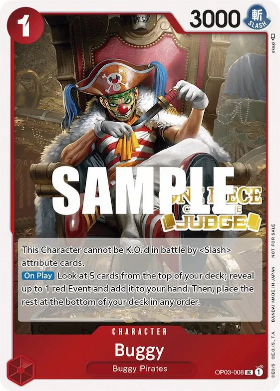 Buggy (Judge Pack Vol. 2) #op3-008 – One Piece Promotion Cards