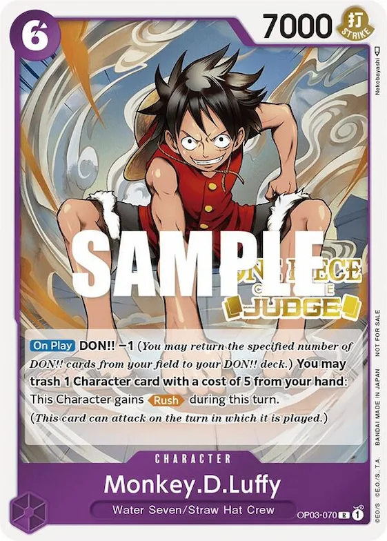 Monkey.D.Luffy (Judge Pack Vol. 2) #op3-070 – One Piece Promotion Cards