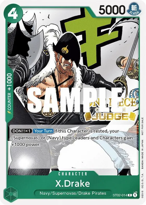 X.Drake (Judge Pack Vol. 2) #st2-014 – One Piece Promotion Cards