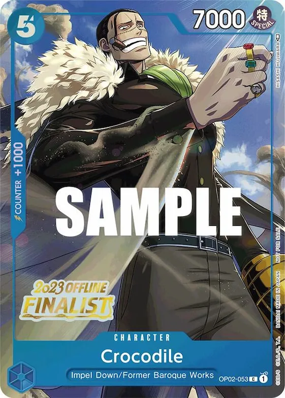 Crocodile (Offline Regional 2023) [Finalist] #op2-053 – One Piece Promotion Cards