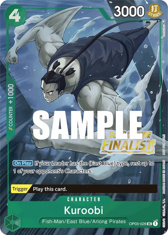 Kuroobi (Offline Regional 2023) [Finalist] #op3-026 – One Piece Promotion Cards