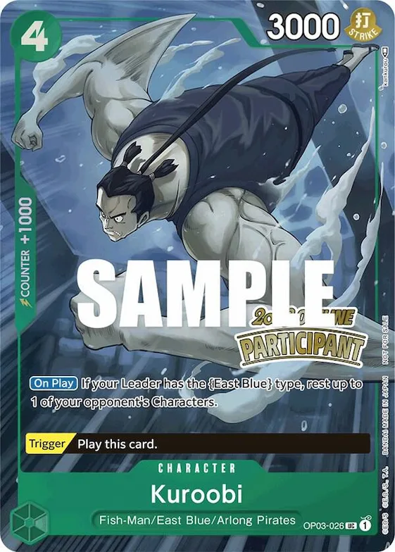 Kuroobi (Offline Regional 2023) [Participant] #op3-026 – One Piece Promotion Cards