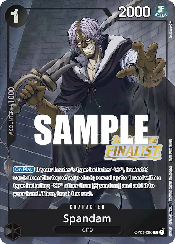 Spandam (Offline Regional 2023) [Finalist] #op3-086 – One Piece Promotion Cards