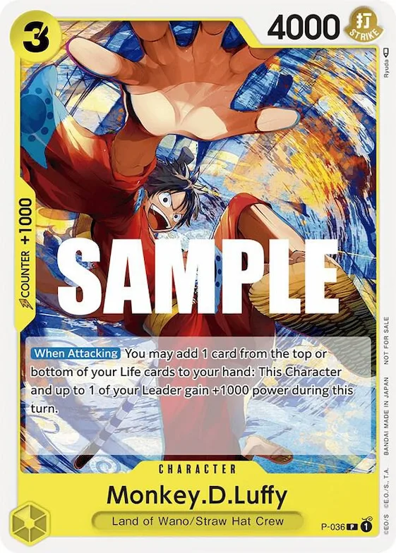 Monkey.D.Luffy (Pre-Release Tournament) #p-036 – One Piece Promotion Cards
