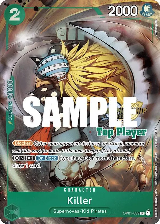 Killer (CS 2023 Top Players Pack) #op1-039 – One Piece Promotion Cards