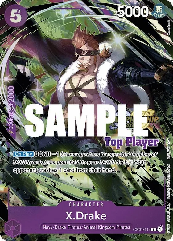 X.Drake (CS 2023 Top Players Pack) #op1-114 – One Piece Promotion Cards