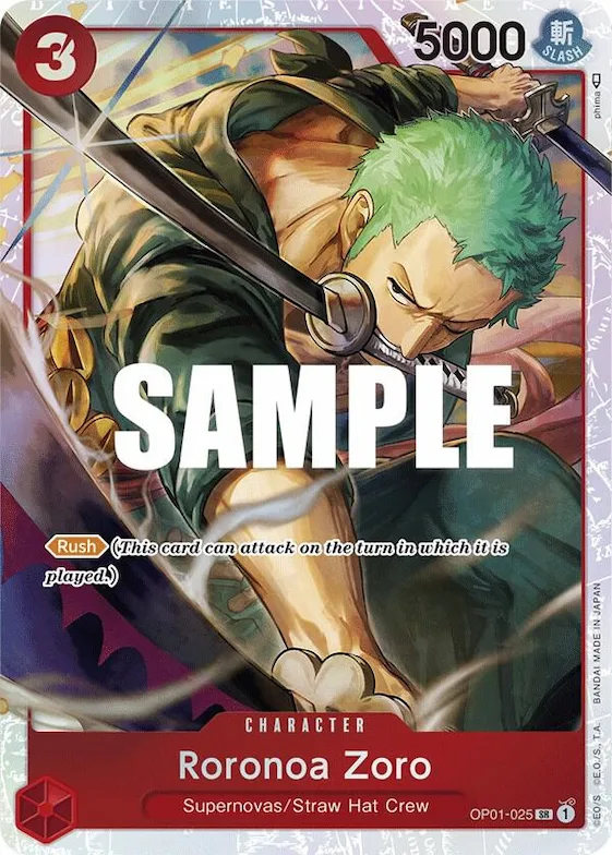Roronoa Zoro - OP01-025 (Ultra Deck: The Three Captains) #op1-025 – One Piece Promotion Cards