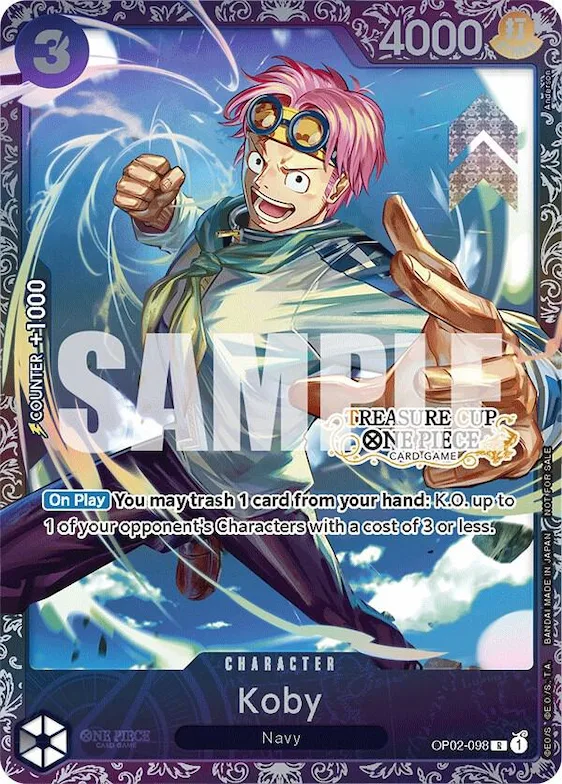 Koby (Treasure Cup) #op2-098 – One Piece Promotion Cards