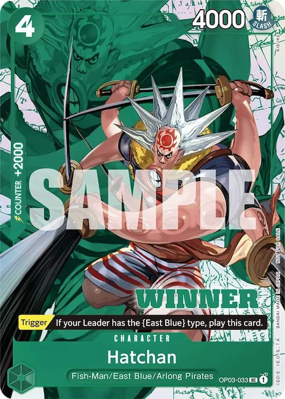 Hatchan (Winner Pack Vol. 6) #op3-033 – One Piece Promotion Cards
