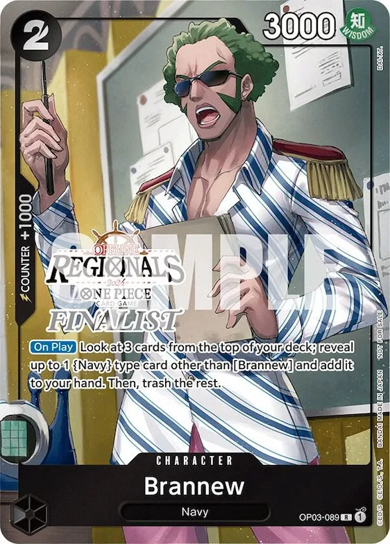 Brannew (Offline Regional 2024) [Finalist] #op3-089 – One Piece Promotion Cards